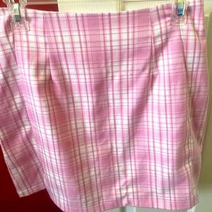 SHEIN pink and white striped mini skirt! Never worn